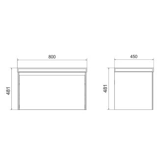 Тумба под раковину подвесная Velvex Klaufs tp.KLA.COM.80.1Y, 80 см